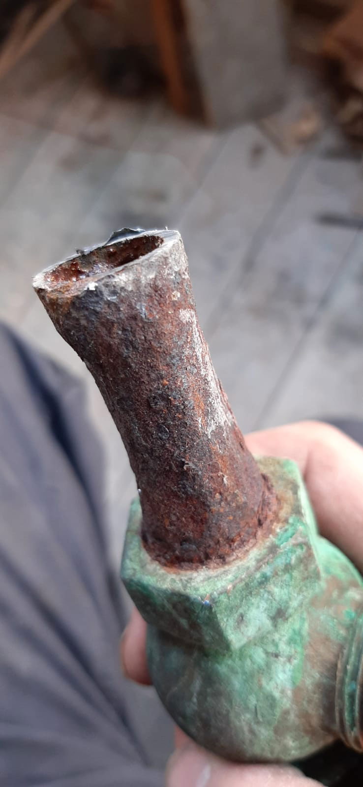 Slightly-corroded-heating-pipe